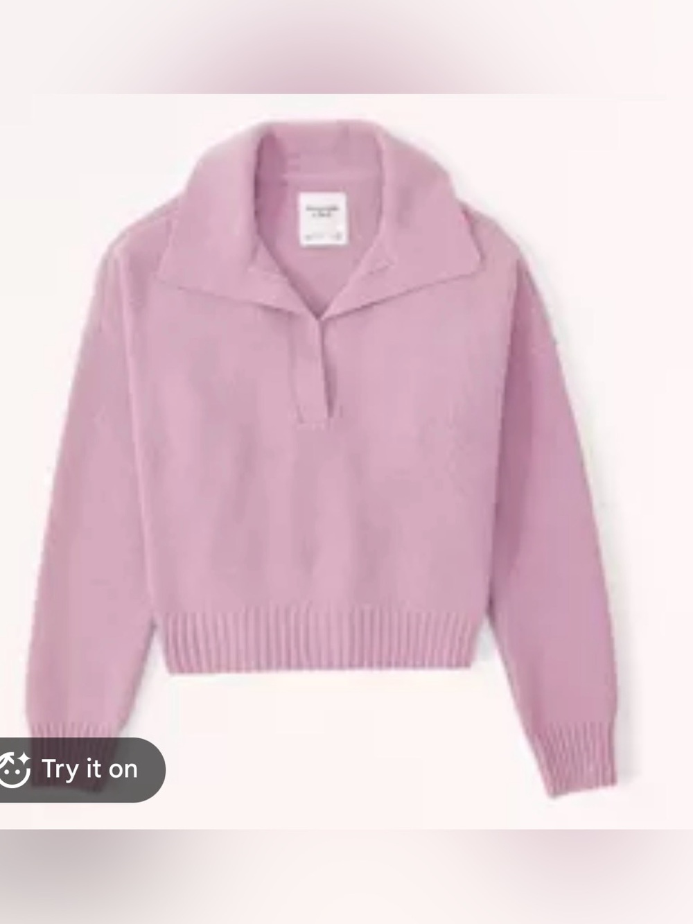 NWT Abercrombie & Fitch Knit Collared Cropped sweater XS